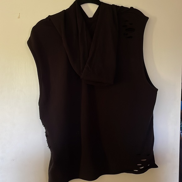 BEBE distressed sleeveless hoodie. True to size! - Picture 3 of 3